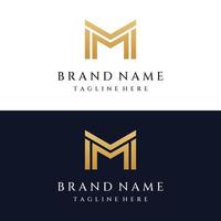 Abstract initial template logo minimalist letter M element.Symbol of modern, elegant, unique and luxurious geometry.Design for corporate business identity. vector