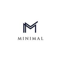 Abstract initial template logo minimalist letter M element.Symbol of modern, elegant, unique and luxurious geometry.Design for corporate business identity. vector