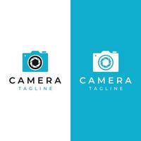 logotipo de cámara de fotografía, obturador de cámara de lente, digital, línea, profesional, elegante y moderno. el logotipo se puede utilizar para estudio, fotografía y otros negocios. vector