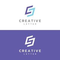 elemento de letra s inicial de plantilla abstracta de diseño de logotipo con geometría. símbolo artístico moderno y minimalista. vector