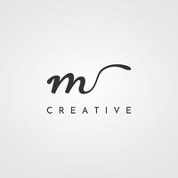 Abstract initial template logo minimalist letter M element.Symbol of modern, elegant, unique and luxurious geometry.Design for corporate business identity. vector