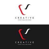 Logo design initial letter V with artistic monogram.Logo is modern, luxurious and elegant. Background isolated. vector