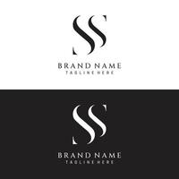 Logo design abstract template initial letter s element with geometry. Modern and minimalist artistic s symbol. vector