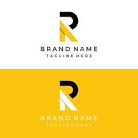 Logo design initial letter R template with geometry and monogram. Minimalist, modern and elegant logo. Background isolated. vector