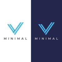 Logo design initial letter V with artistic monogram.Logo is modern, luxurious and elegant. Background isolated. vector