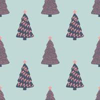 christmas trees seamless pattern cute design vector