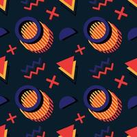cute colourful geometric art background design vector