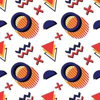 cute colourful geometric art background design vector