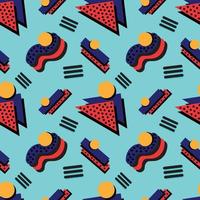 colourful geometric art cute seamless background design vector