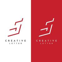 Logo design abstract template initial letter s element with geometry. Modern and minimalist artistic s symbol. vector