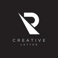 plantilla de letra r inicial de diseño de logotipo con geometría y monograma. logotipo minimalista, moderno y elegante. fondo aislado.