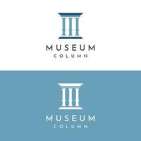 museos, columnas de museos, líneas de museos, logotipos de pilares de museos. museos con conceptos minimalistas y modernos. los logotipos se pueden utilizar para empresas, museos y negocios. vector