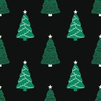 christmas trees seamless pattern design vector
