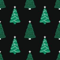 christmas trees seamless pattern design vector