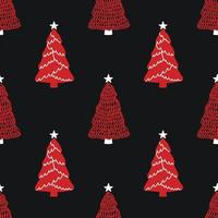 christmas trees seamless pattern design vector