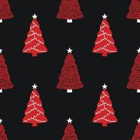 christmas trees seamless pattern design vector
