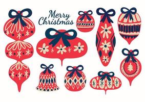 christmas bell decorative items for christmas cute design vector