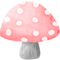 Gnome mushroom watercolor png