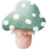 aquarela de cogumelo gnomo png