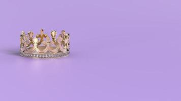beautiful crown king color background wallpaper gold gem 3d render photo