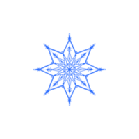 ilustración en forma de estrella de copo de nieve png