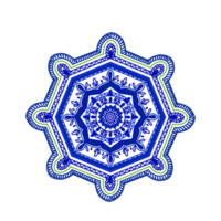 illustration géométrique bleu mandala png