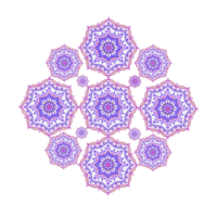 ilustração geométrica de mandala roxa png
