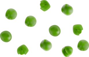 grüne reife Erbsen ausgeschnitten png