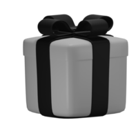 recorte de caja de regalo 3d realista png