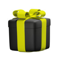 Realistic 3D Gift Box Cutout png