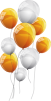 Ilustración de vector de fondo de globos brillantes de color png