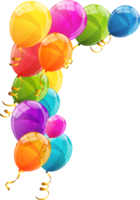 ilustração vetorial de fundo de balões coloridos png