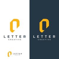 Logo design template abstract element Initial letter O.Symbol of minimalist and modern concept geometric style.Future Logo type. vector