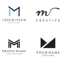 Abstract initial template logo minimalist letter M element.Symbol of modern, elegant, unique and luxurious geometry.Design for corporate business identity. vector