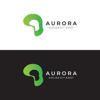 The light wave logo, inspired by the aurora light. With a modern concept. vector