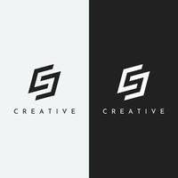 Logo design abstract template initial letter s element with geometry. Modern and minimalist artistic s symbol. vector
