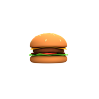 3d hamburger illustrazione png