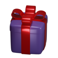 Realistic 3D Gift Box Cutout png