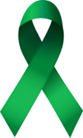 Emerald Ribbon. Liver cancer sign png