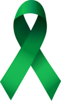 Emerald Ribbon. Liver cancer sign png