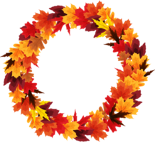 Autumn isolated frame with falling leaves png
