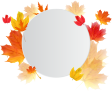 Autumn Frame with Falling Leaves png