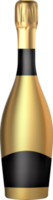 botella de champagne dorada png