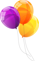 illustration vectorielle de couleur ballons brillants fond png