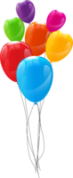 Ilustración de vector de fondo de globos brillantes de color png