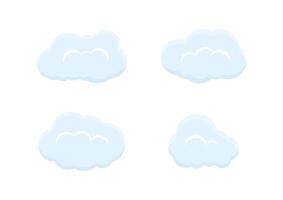 collection of cartoon bubble cloud vector on white background