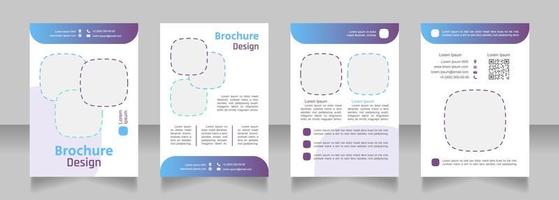 Banking blank brochure design. Template set with copy space for text. Premade corporate reports collection. Editable 4 paper pages vector