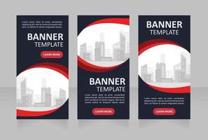 Architecture firm internship web banner design template. Vector flyer with text space. Advertising placard with customized copyspace. Printable poster for ads