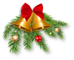 Christmas Decoration with Balls and Bell png