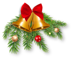 Natale decorazione con palle e campana png